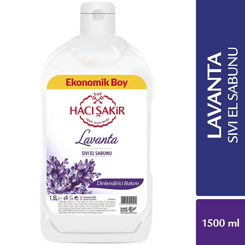 Hacı Şakir Lavanta Dinlendirici Bakım Sıvı El Sabunu 1500 ml Sabunlar Fiyatı