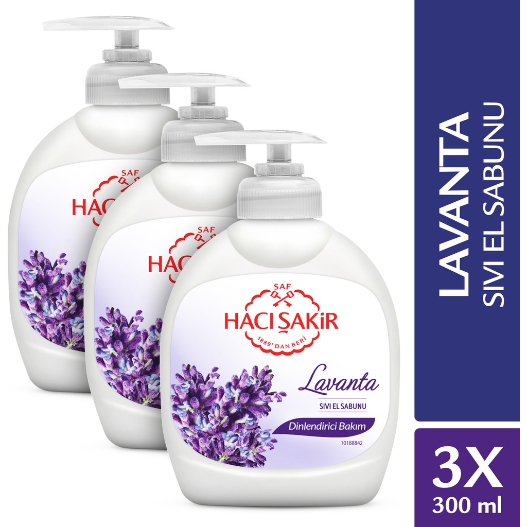 Hacı Şakir Lavanta Dinlendirici Bakım Sıvı El Sabunu 3 x 300 ml Sabunlar Fiyatı