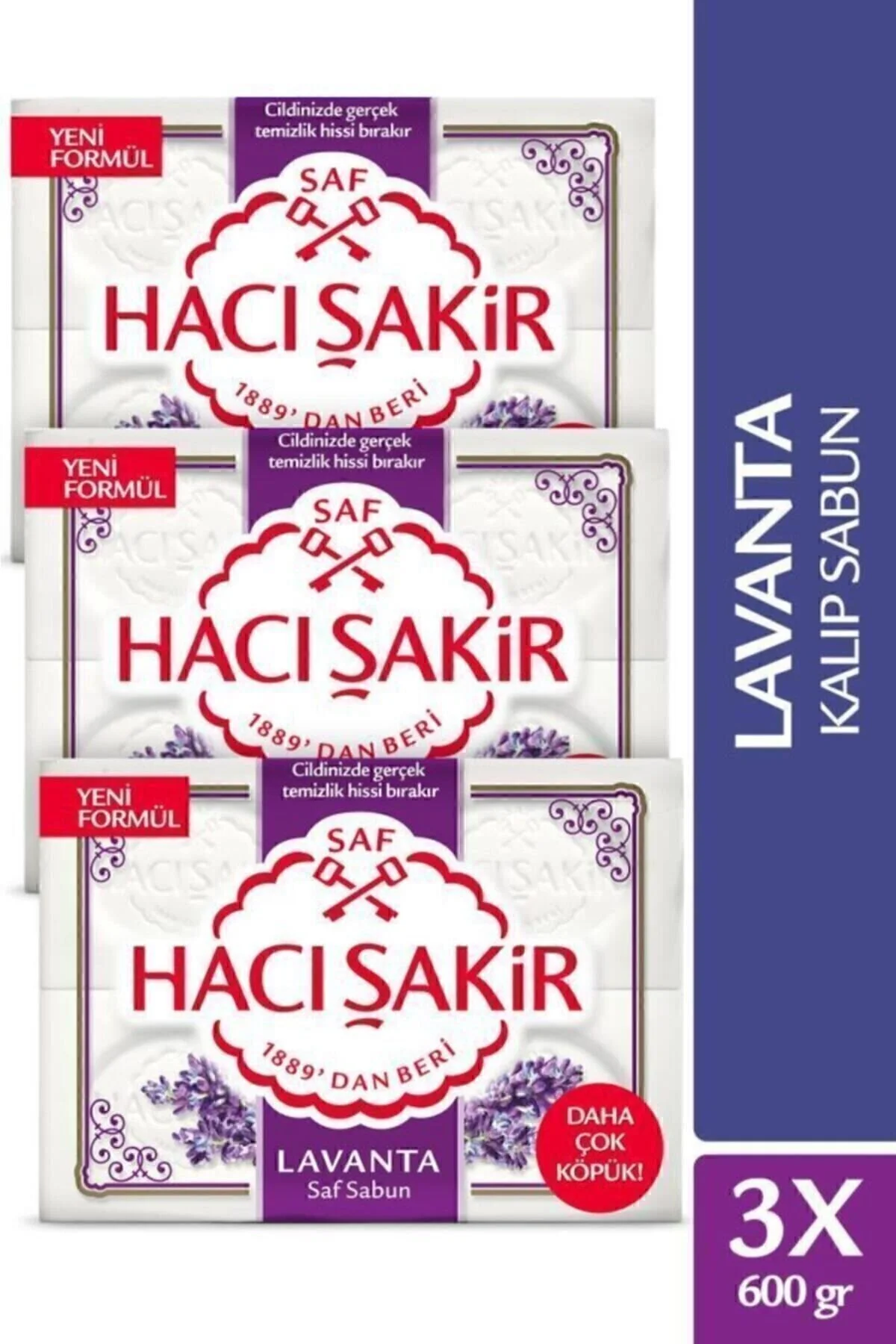 Hacı Şakir Lavanta Geleneksel Saf Kalıp Sabun 4x150 gr X3 Adet" Vücut Bakımı Fiyatı
