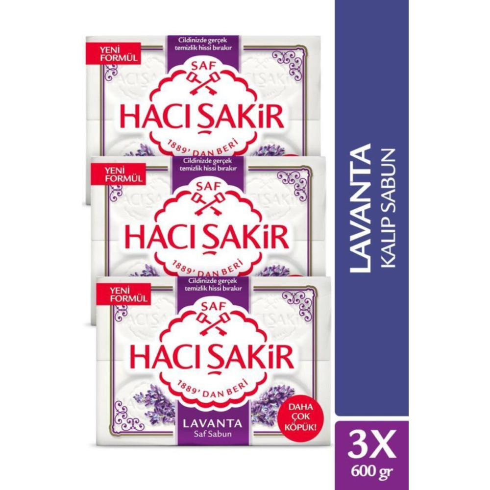 Hacı Şakir Lavanta Geleneksel Saf Kalıp Sabun 4x150 gr X3 Adet Vücut Bakımı Fiyatı