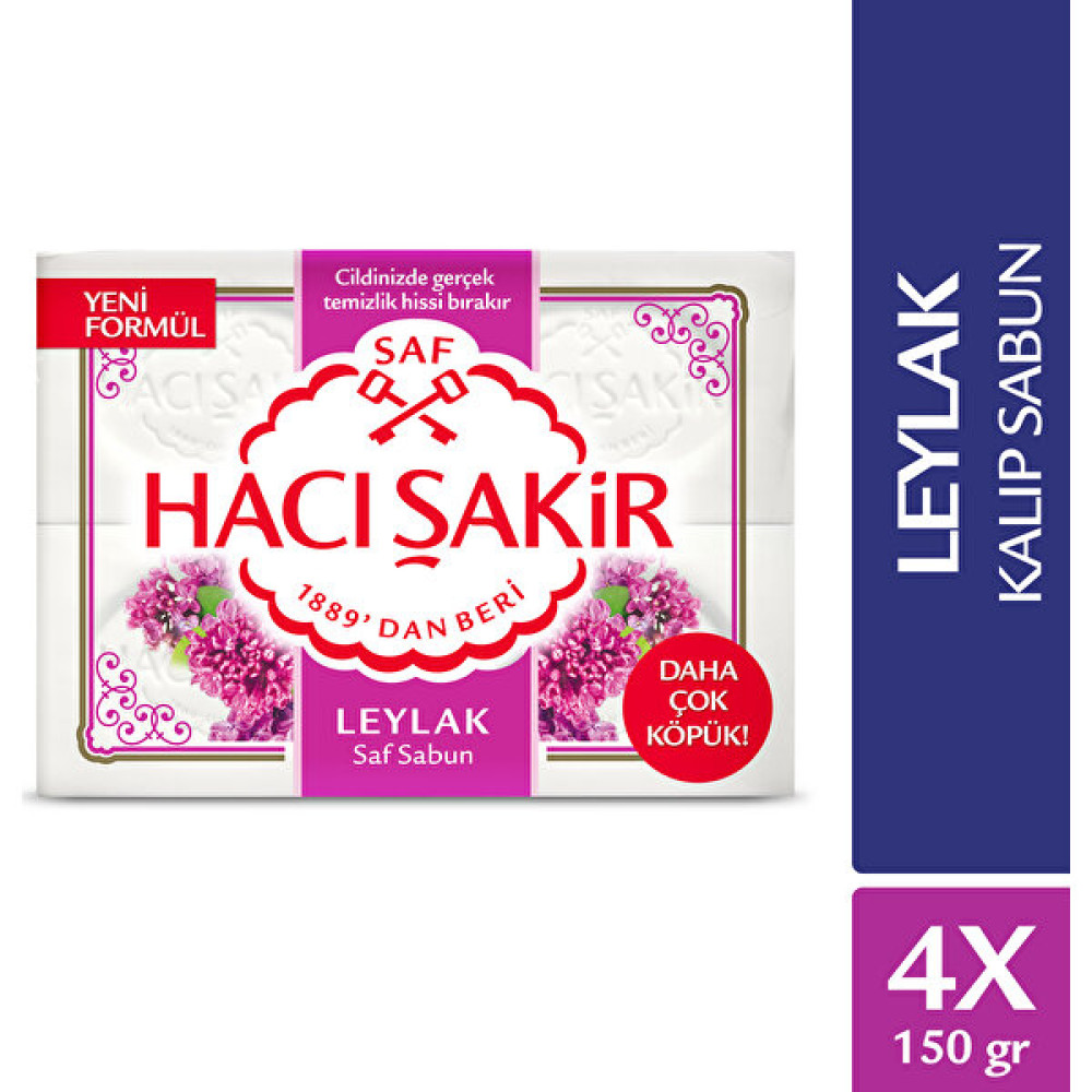 Hacı Şakir Leylak Kalıp Sabun 4x150 gr Sabunlar Fiyatı