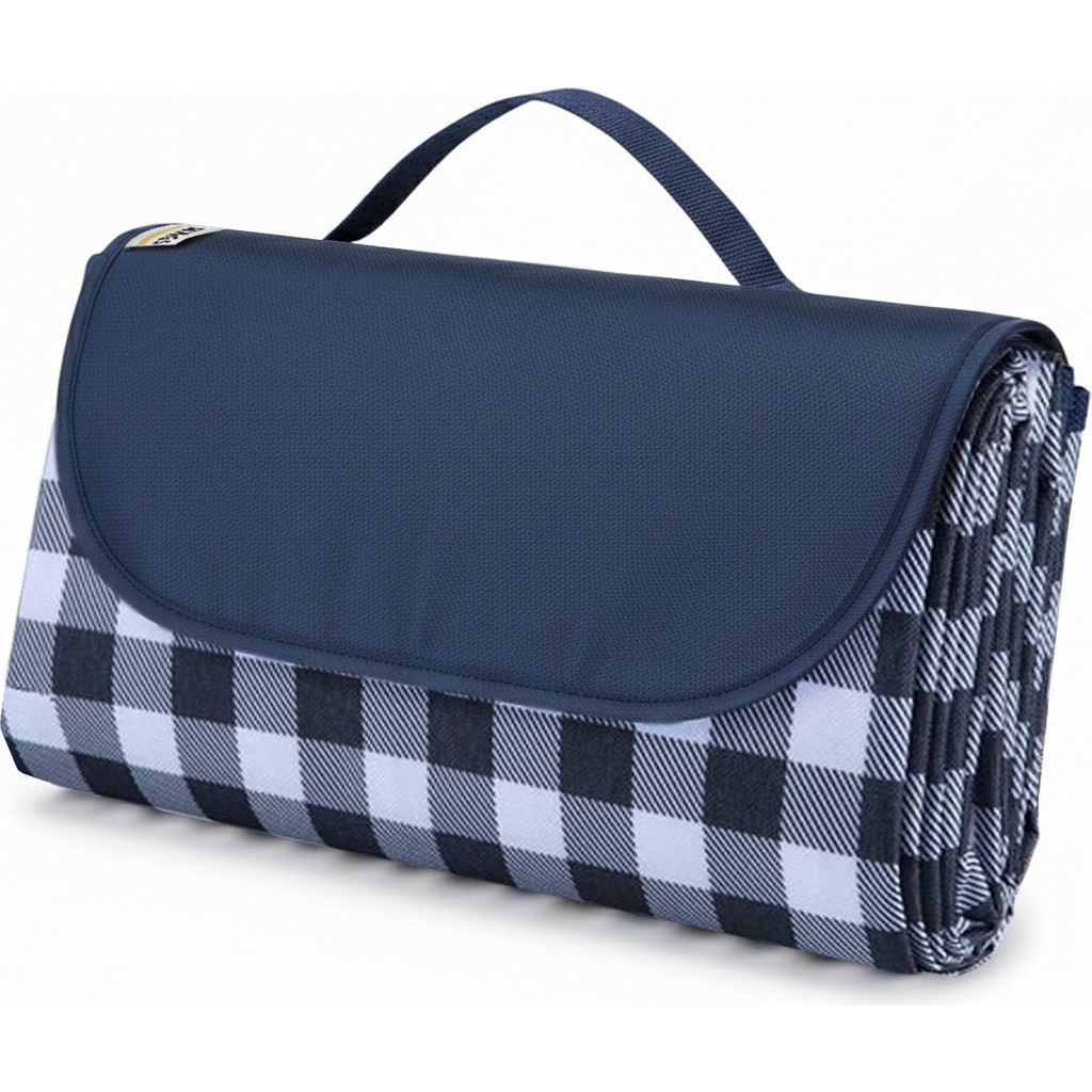 Haegs Piknik Örtüsü, Çanta Kamp Matı, Plaj Matı, Çanta Model, Katlanabilir 200X150CM - Mavi Ekose Diğer Fiyatı