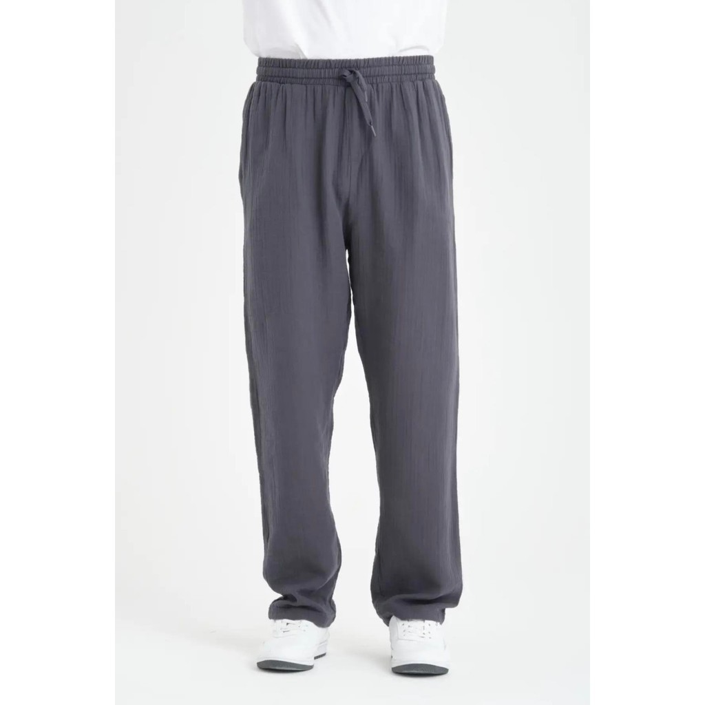 Hafif ve Rahat Müslin Baggy Erkek Pantolon - Füme Erkek Pantolon Fiyatı