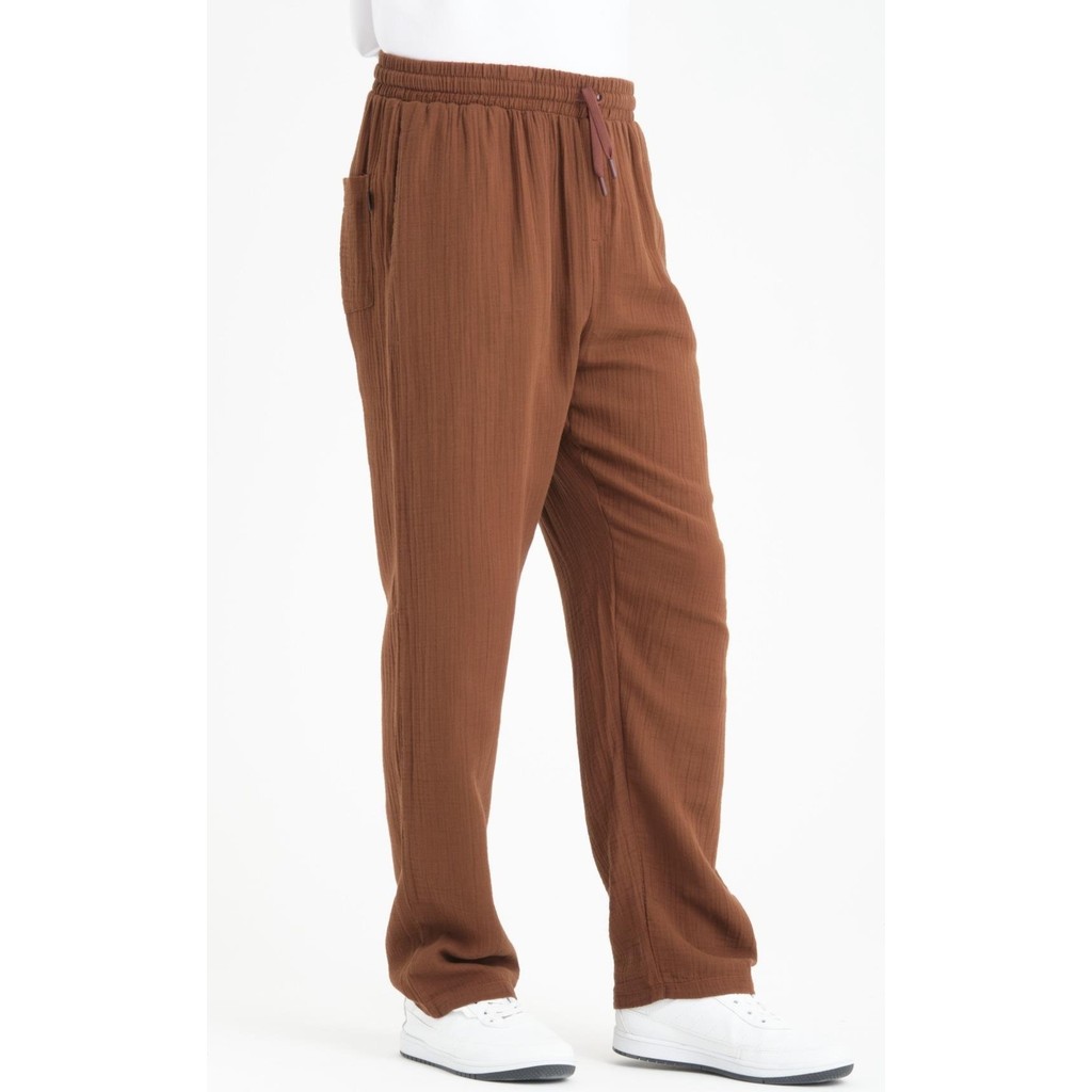 Hafif ve Rahat Müslin Baggy Erkek Pantolon - Kahve Erkek Pantolon Fiyatı