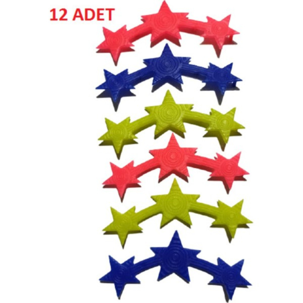 Hagiki (12 Adet) 6 Adetli Kuyruklu Yıldız Model Bisiklet Süsü Jant Süsleme (12 Adet) Bisiklet Aksesuarları Fiyatı