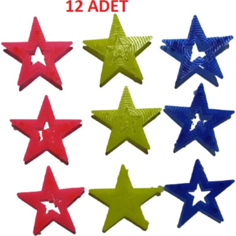 Hagiki (12 Adet) 9 Adetli Yıldız Model Bisiklet Süsü Jant Süsleme (12 Adet) Bisiklet Aksesuarları Fiyatı