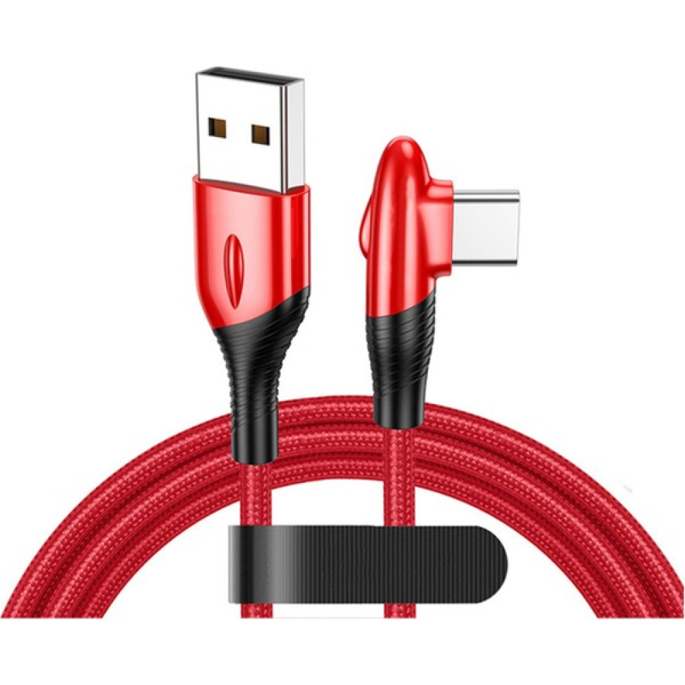 Haibeishe Hızlı USB Kablo Ağır Dermi Şarj Senkronizasyon Şarj Cihazı Type-C 90 Derece Açısı - Kırmızı (Yurt Dışından) Oto Boyaları Fiyatı
