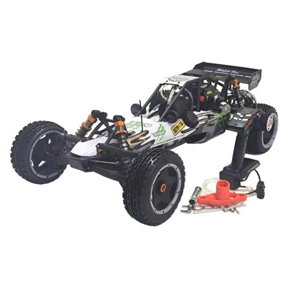 Haiboxing SY Racing 1/5 Baja 5B 30.5Cc RTR Kurşunsuz Benzinli Uzaktan Kumandalı RC Arazi Model Yeşil-Beyaz Araba RC Araçlar Fiyatı