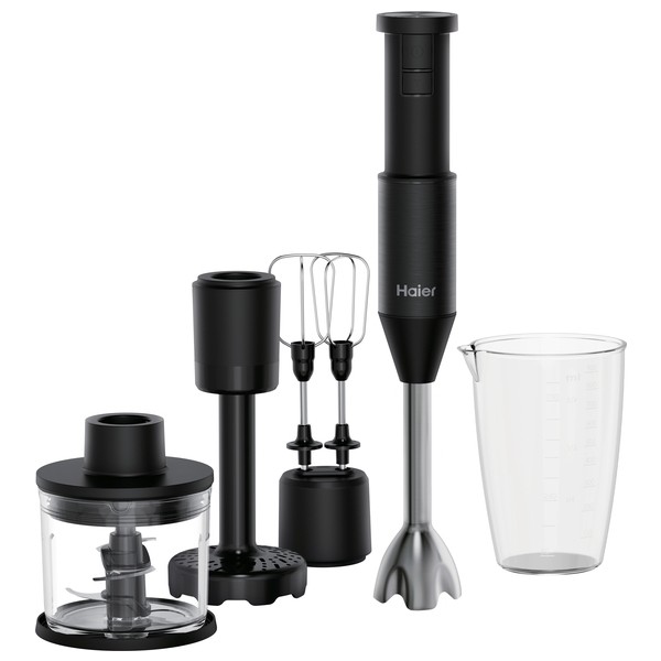 Haier HHB5B5/1 011 1000 W 4 Parçalı 0,5 LT Kase El Blender Seti - Siyah - Inox Blenderler Fiyatı