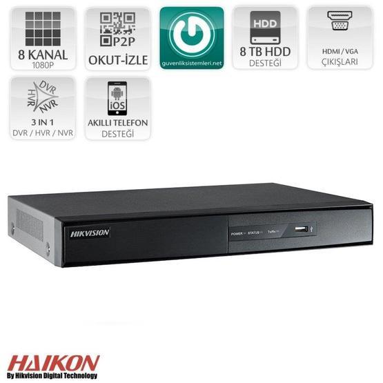 Haikon DS-7208HGHI-F1 8 Kanal Güvenlik Sistemi Kayıt Cihazı