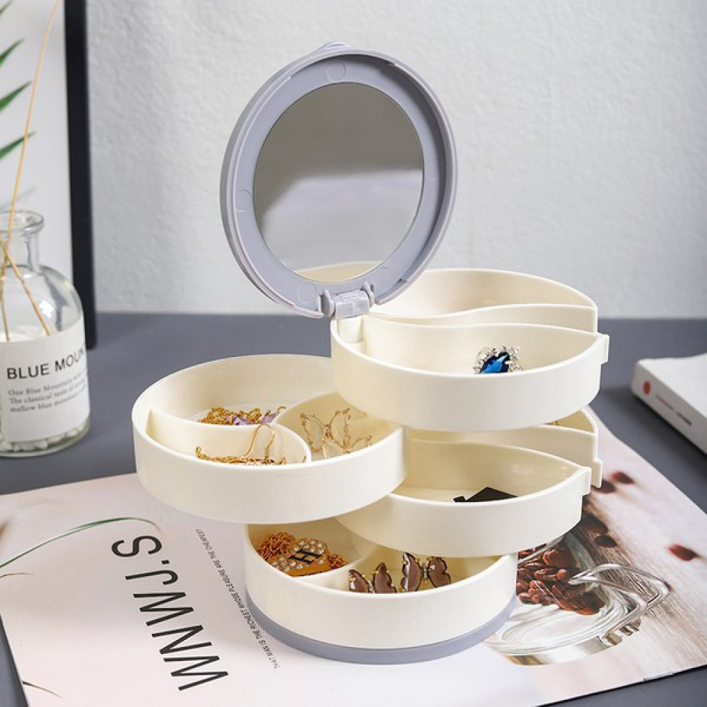 Hainan Shenda Dört Katlı Çok Bölmeli Takı Organizer Kutusu - Beyaz (Yurt Dışından) - 11x11x26cm Eşya Saklama Kutusu Fiyatı