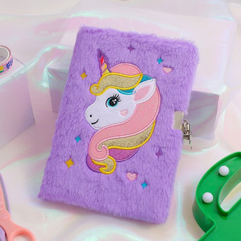 Hainan Shenda Kilitli Çocuk Unicorn Defter Günlük - Mor (Yurt Dışından) - Not Defteri - 3x15x22cm Not Defteri & Bloknot Fiyatı