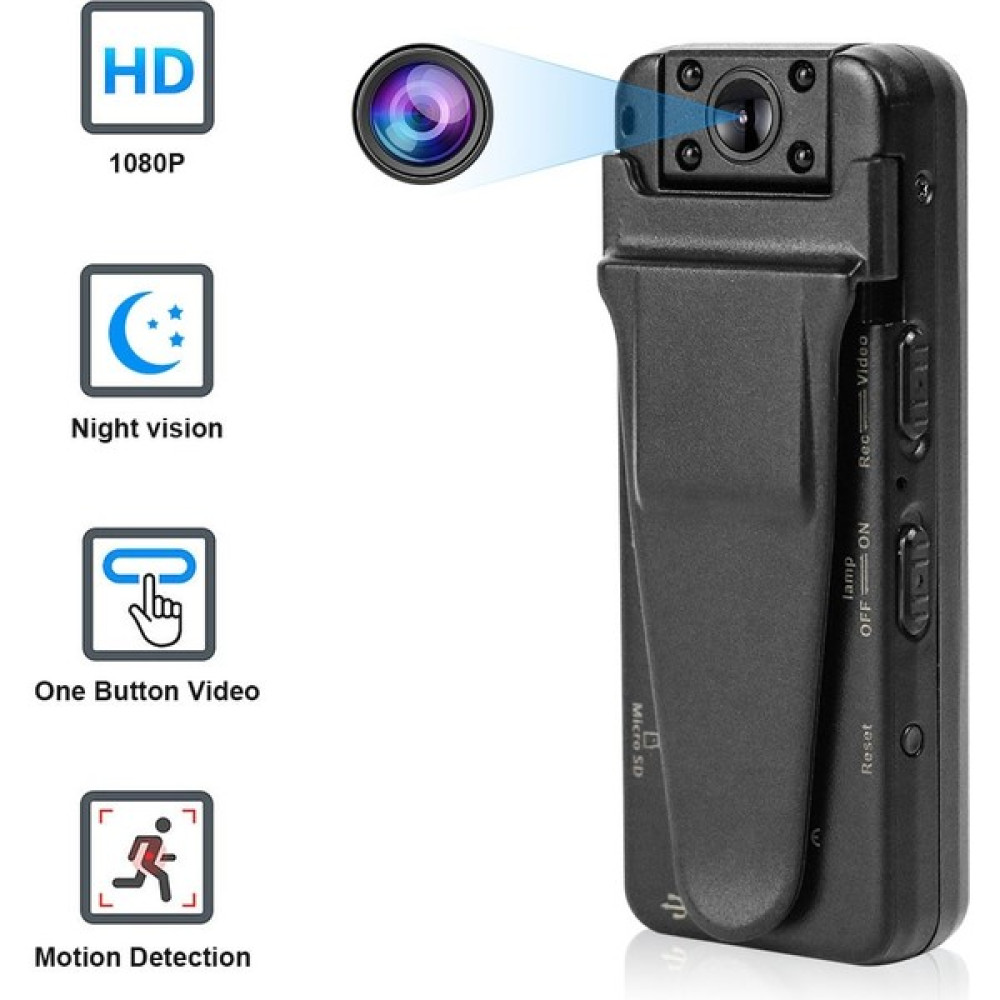 Hainan Shenda Z7 1080P Giyilebilir Mini Gece Görüşlü Arka Klipsli Kamera - Siyah (Yurt Dışından) Güvenlik Kameraları Fiyatı