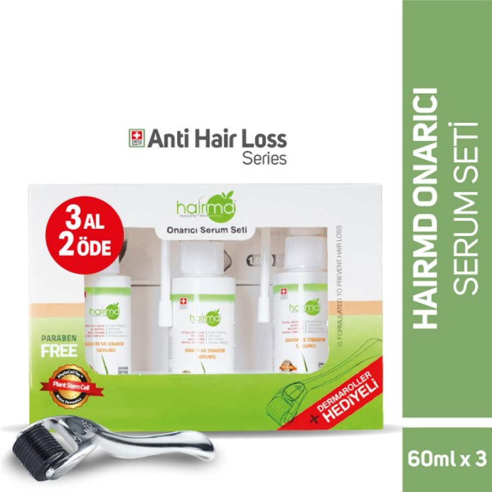 Hair Md Hairmd Onarıcı Saç Serumu 3'lü Set - 3 Al 2 Öde - Dermaroller Hediyeli Saç Bakım Maskeleri & Serumlar & Spreyler Fiyatı