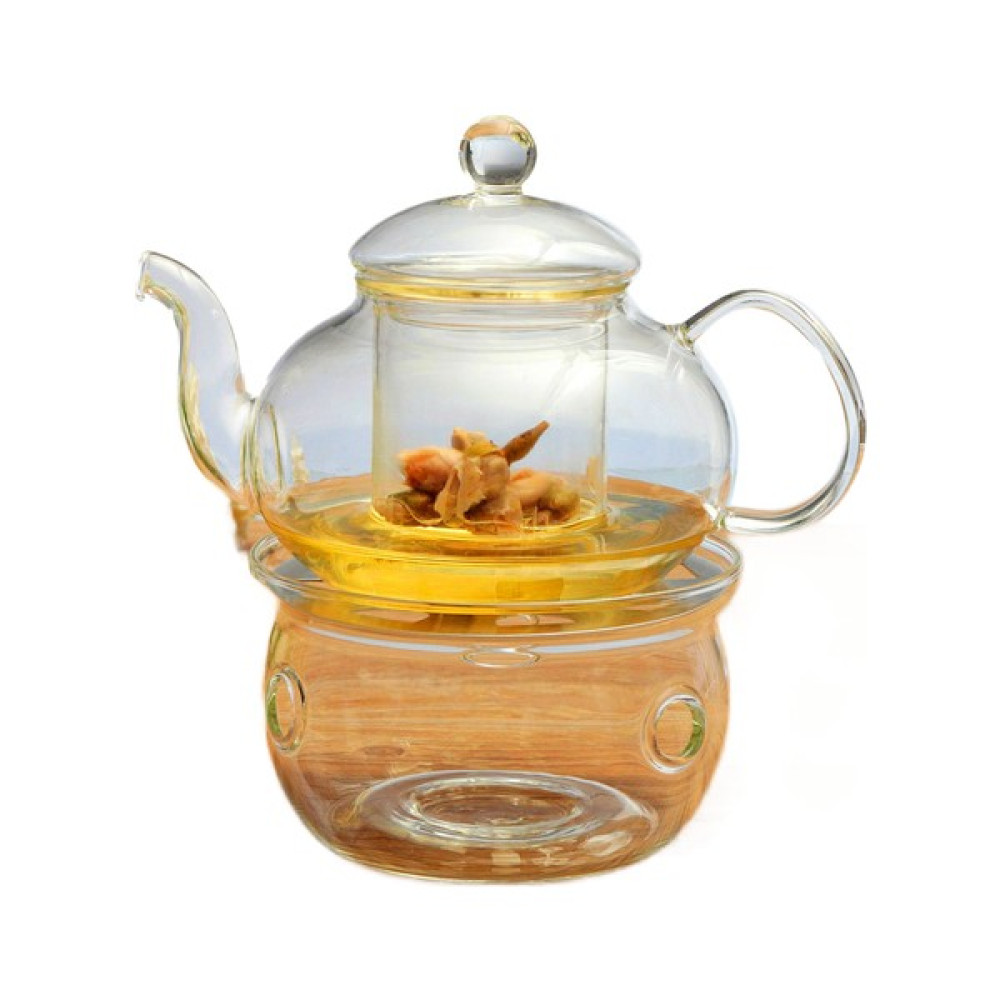 Haitn 600 ml Çaydanlık Set Yuvarlak Mumluk ile Isıya Dayanıklı Cam Çaydanlık Çiçek Çay Kung Fu Çay Potu Teaware Hediye | Çaydanlıklar (Yurt Dışından) Çay / Çaydanlık Setleri Fiyatı