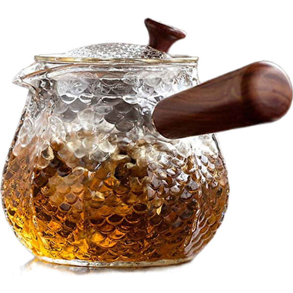 Haitn 600ML El Yapımı Isıya Dayanıklı Cam Çaydanlık Çay Demlik Tencere Ahşap Saplı Kaynama Çay Su Isıtıcısı Cezve Puer Kettle | Çaydanlıklar (1 Ade... Çay / Çaydanlık Setleri Fiyatı