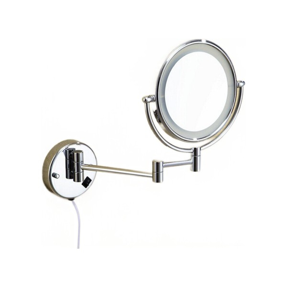 Haitn Banyo Aynası Duvara Monte 8 Inç Pirinç Büyüteç Ayna LED Işık Katlanır Makyaj Aynası Kozmetik Ayna Lady Hediye | Banyo Aynaları (Yurt Dışından) Banyo Aynası Fiyatı