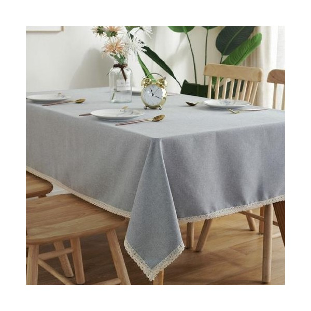 Haitn Dantel Pamuk Keten ile Su Geçirmez Masa Örtüsü Kalın Dikdörtgen Düğün Masa Örtüsü Çay Masa Örtüsü | Masa Örtüleri (Yurt Dışından) - 60 x 90 cm Masa Örtüsü Fiyatı