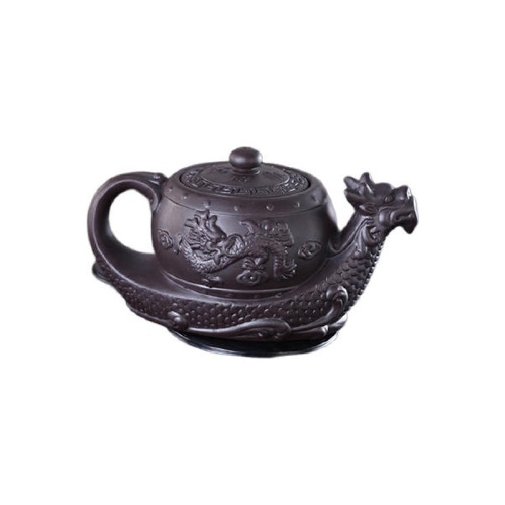 Haitn Mor Kil Çaydanlık, Geleneksel Ejderha Çay Potu Büyük Kapasiteli El Yapımı Kil Çay Seti Kettle Kung Fu Çaydanlık | Çaydanlıklar (Yurt Dışından) Çay / Çaydanlık Setleri Fiyatı