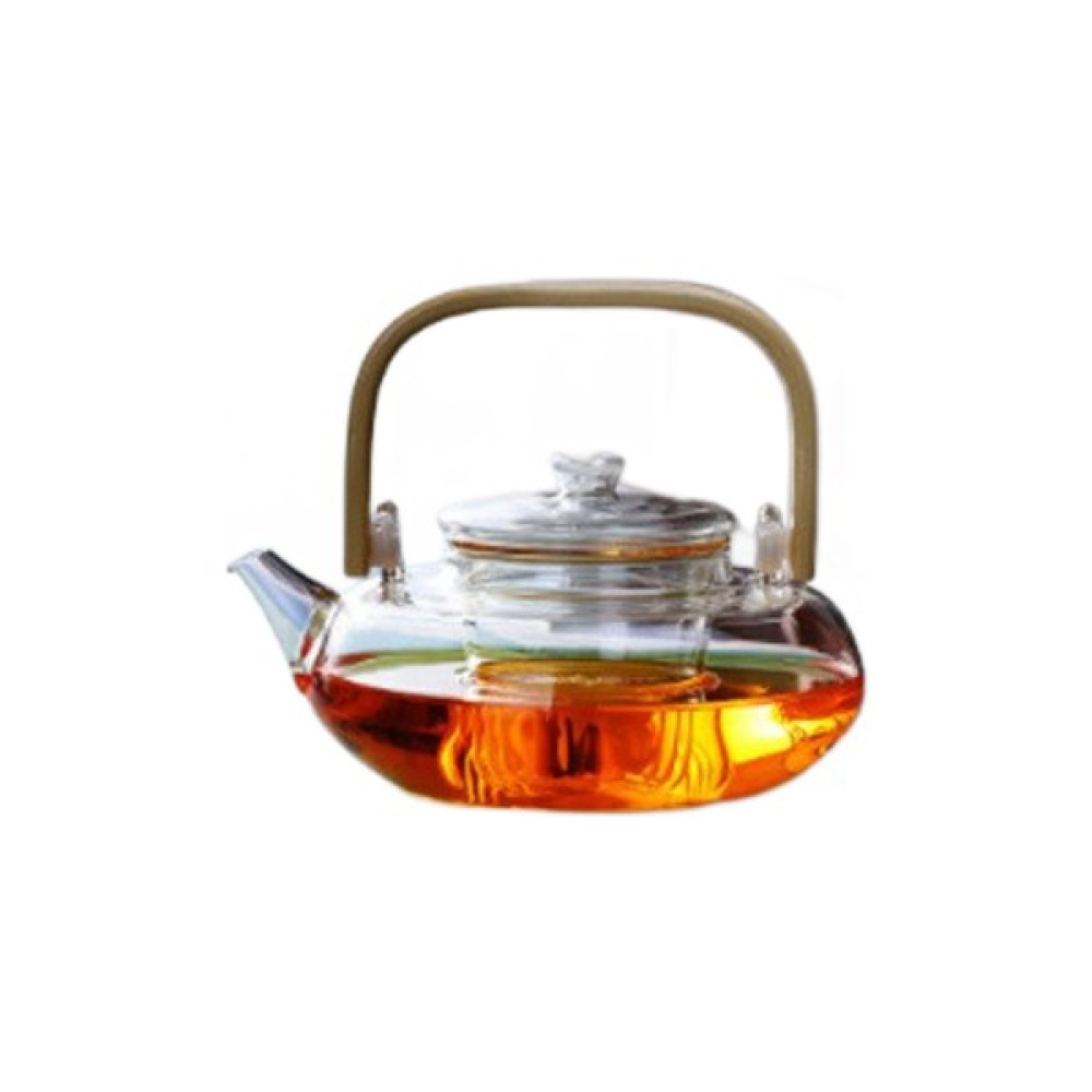 Haitn Yeni Büyük Cam Pot Isıya Dayanıklı Cam Cezve Bambu Ahşap Saplı Cam Filtre Çaydanlık (Yurt Dışından) Çay / Çaydanlık Setleri Fiyatı