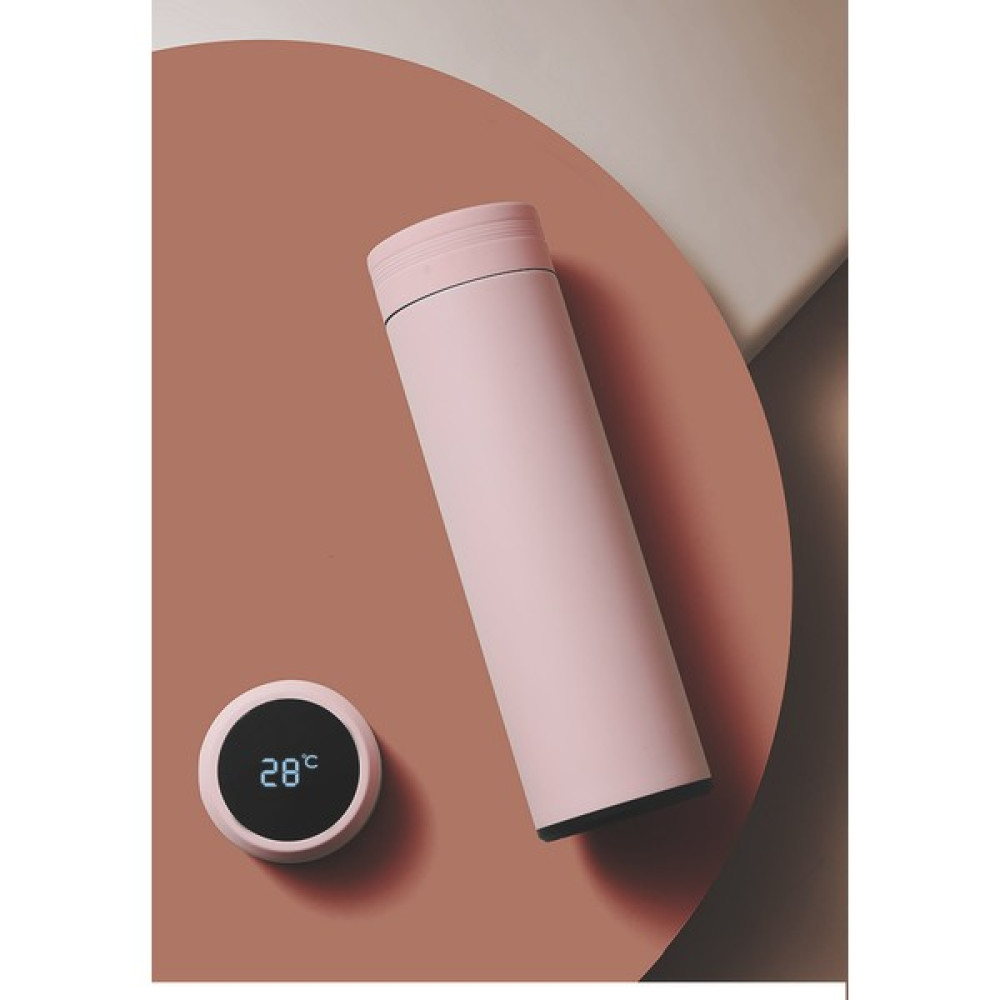 HaiTun 450ML Akıllı Termos Şişe Sıcaklık Ekran Sıcak Su Yalıtımlı Fincan ile Çay Filtresi 304 Paslanmaz Çelik Tumbler Vakum Şişesi | (Yurt Dışından) - Pembe Oto Boyaları Fiyatı