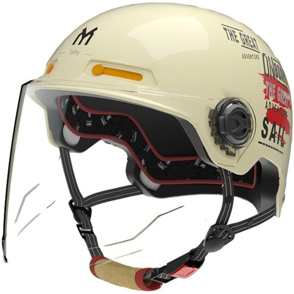 Haiyue Retro Harley Yarım Kask 3c Hafif Motosiklet Kaskı (Yurt Dışından) - Sarı - Standart Motorsiklet Kaskları Fiyatı