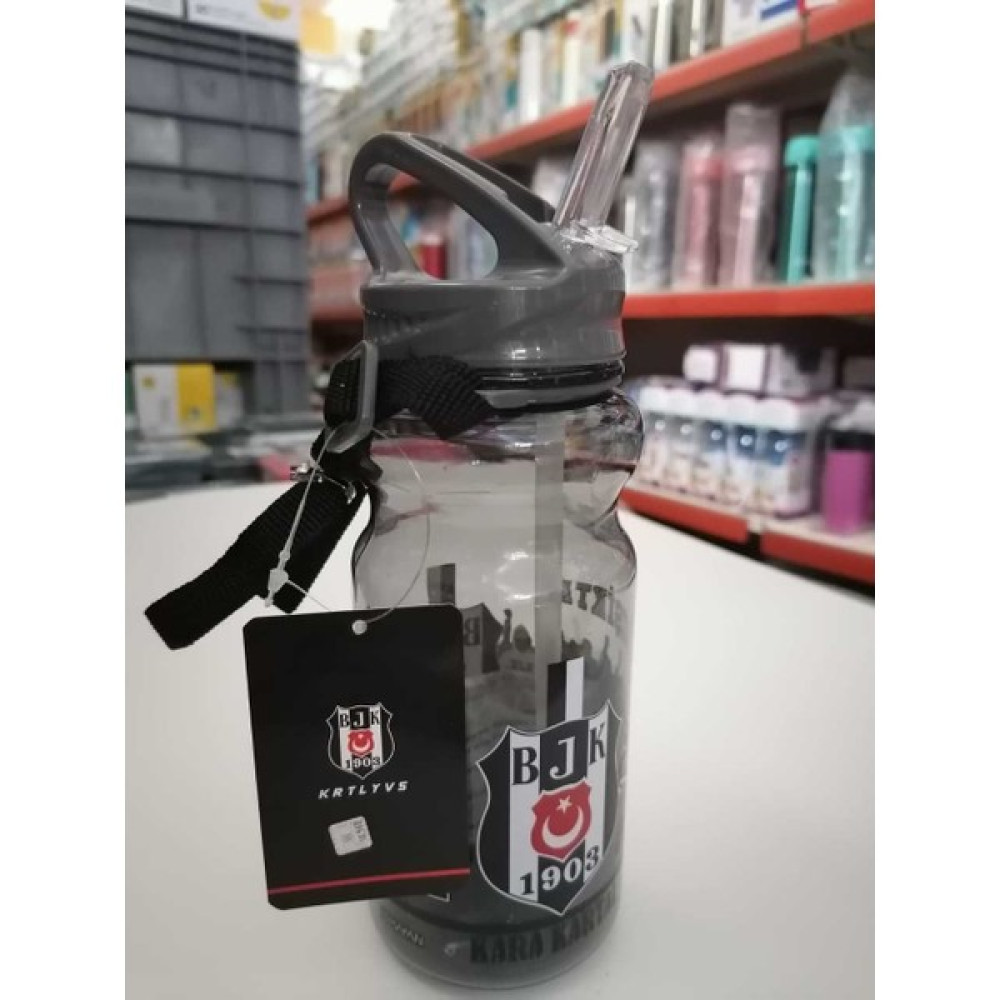 Hakan Çanta Beşiktaş Lisanslı Matara Suluk Ağızlı Pipetli Polikarbon - Şeffaf Suluk Fiyatı