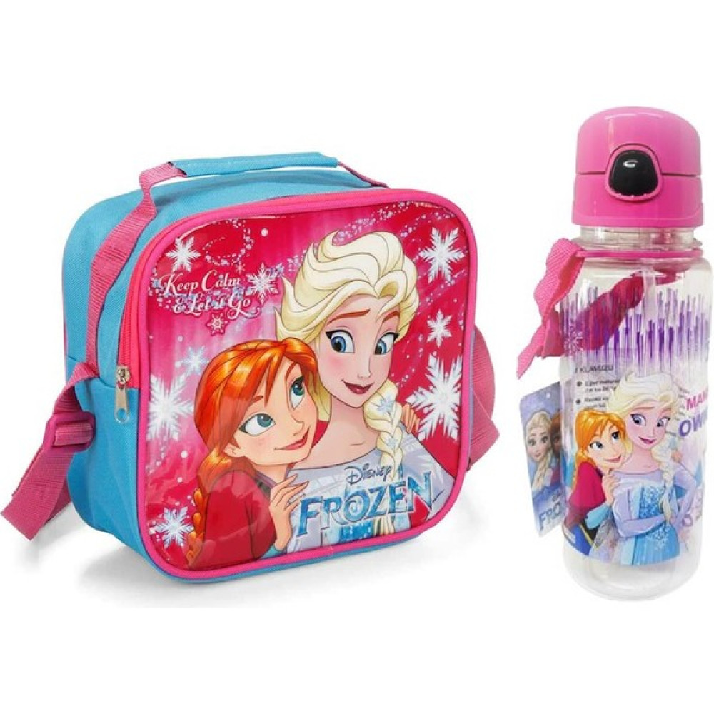 Hakan Çanta Frozen Lisanslı Beslenme Çantası + Suluk Matara 500 ml - Koyu Pembe Beslenme Çantası Fiyatı