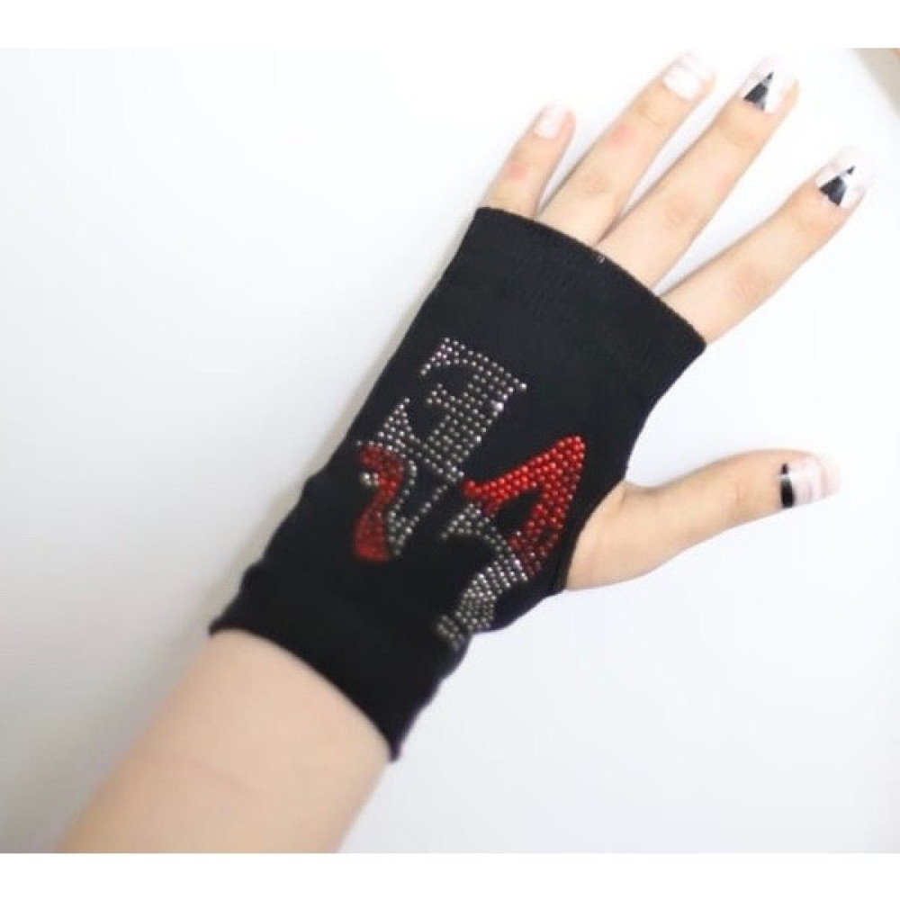 Hakeni Socks Taşlı Pamuklu Parmaksız Kadın Eldiveni Love Kadın Eldiveni Fiyatı