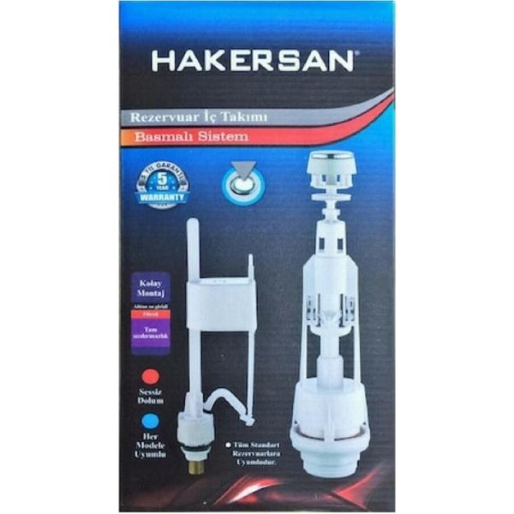 Hakersan Klozet Rezervuar Basmalı Iç Takım Nalburiye & Hırdavat Fiyatı