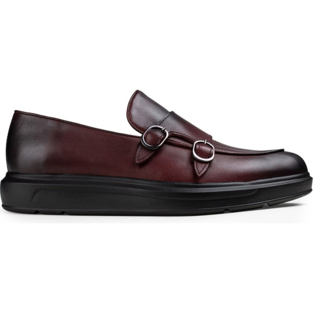 Hakiki Deri Bordo Çift Tokalı Erkek Comfort Loafer Erkek Ayakkabıları Fiyatı