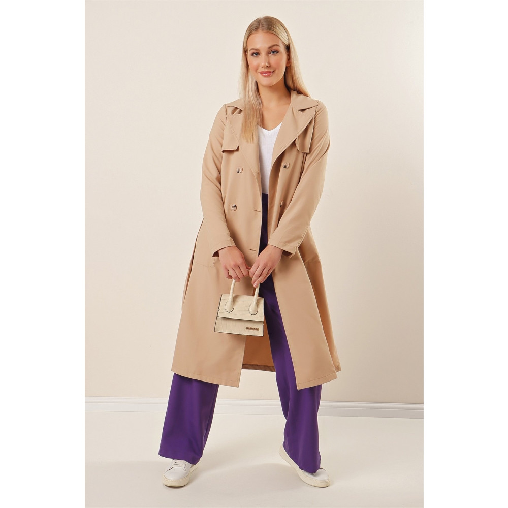 HAKKE Torba Cepli Trençkot Ceket 36 Beden Kadın Trençkot Fiyatı