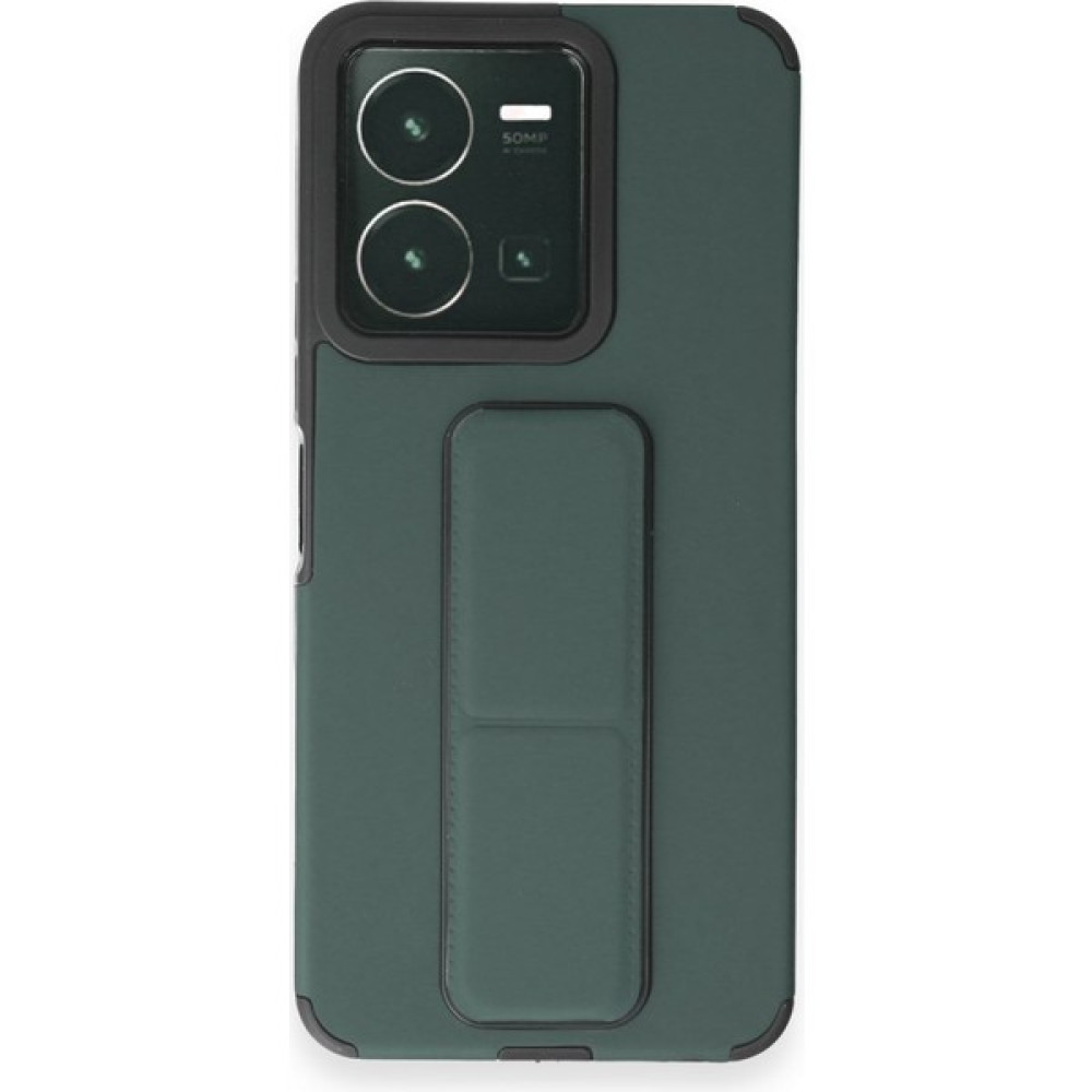 Haktan Kılıf Vivo Y22S Kılıf Mega Standlı Silikon Telefon Kılıfı - Yeşil Cep Telefonu Kılıfı Fiyatı