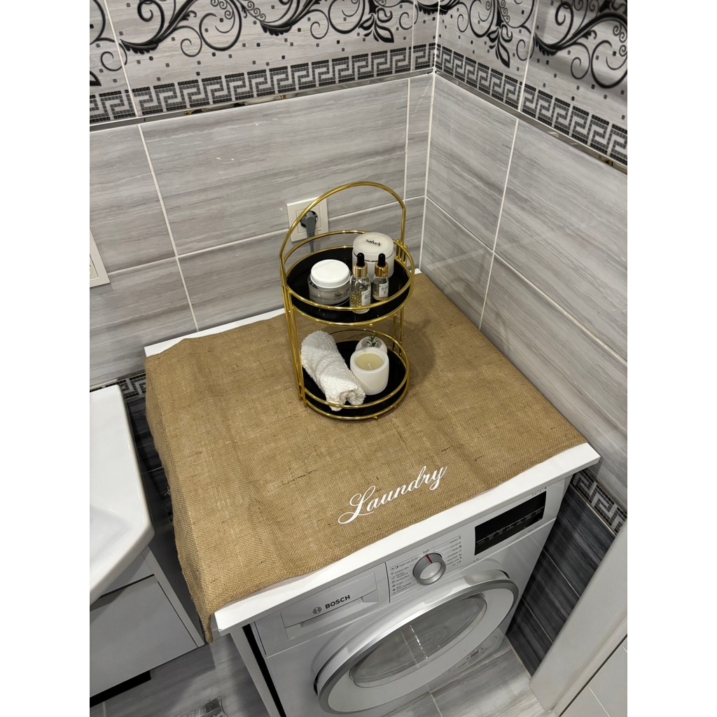 Halfart Laundry Duck Keten Su Geçirmez ve Kirlenmez Çamaşır Makinesi - Buzdolabı - Bulaşık Makinesi Örtüsü - jüt beyaz Buzdolapları Fiyatı