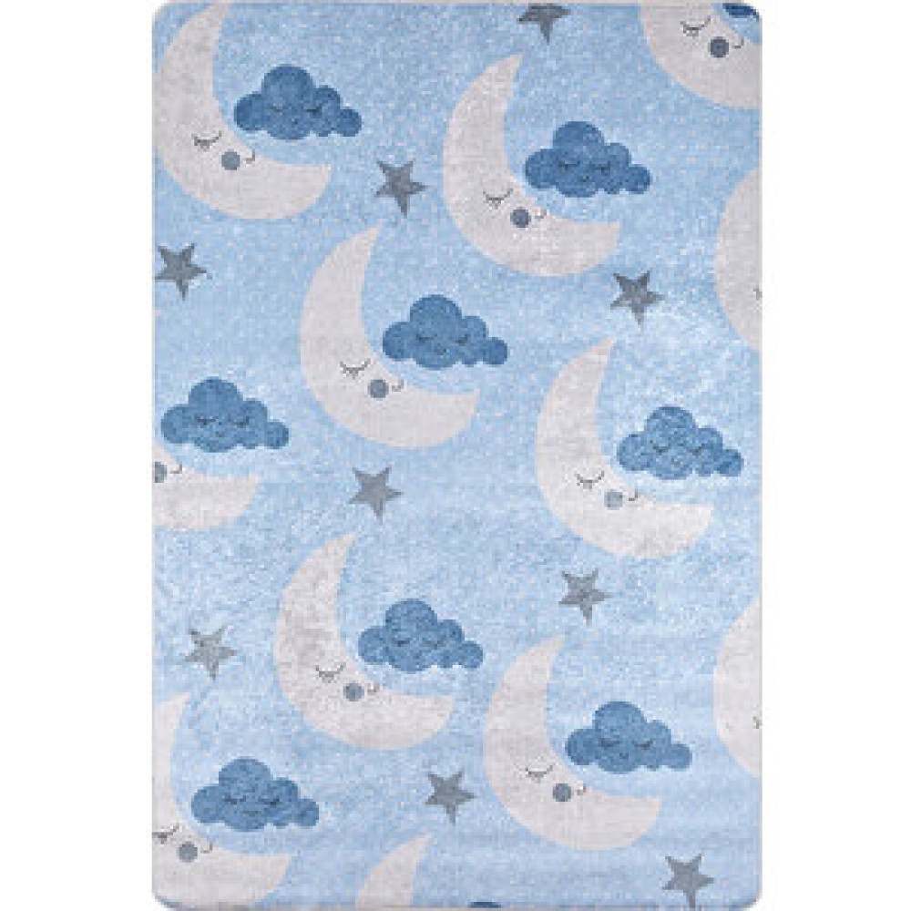 Halı Atölyesi Çocuk Halısı Ve Bebek Halısı Yıkanabilir Kaymaz Taban Bulutlar Mavi Dijital Baskı Halı hc010 120x200 cm Bebek Odası Halı Fiyatı