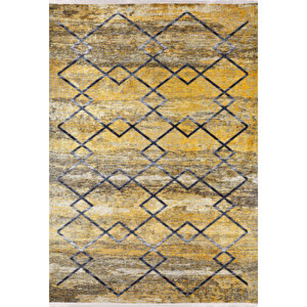 Halı Atölyesi Modern Sarı Geomerik Dijital Baskı Hipoalerjenik Kaymaz Taban Halı Yolluk Ha145 180x280 cm Salon & Oturma Odası Tekstili Fiyatı