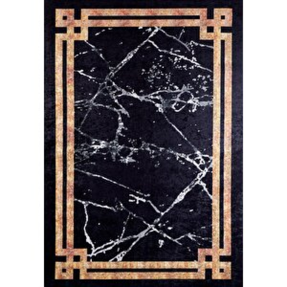 Halı Atölyesi Modern Siyah Dijital Baskı Yıkanabilir Hipoalerjenik Kaymaz Taban Halı Yolluk 80x500 cm Salon & Oturma Odası Tekstili Fiyatı