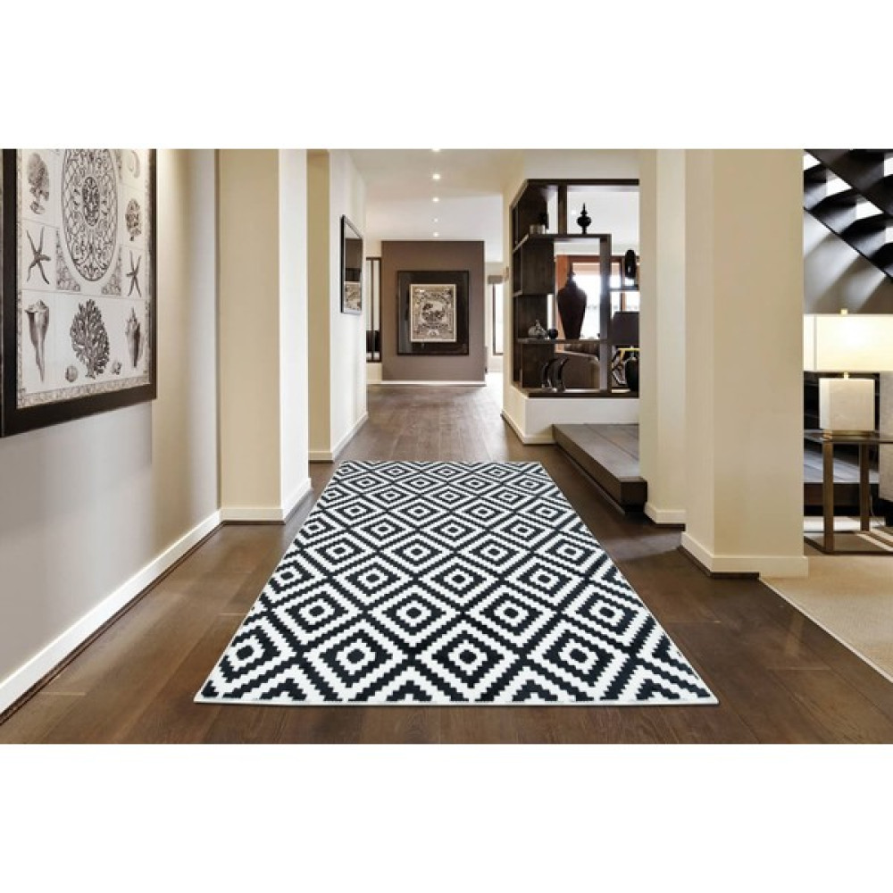 Halı Depo Kaymaz Halı Yolluk - 150 x 230 cm - Siyah Salon Halısı Fiyatı
