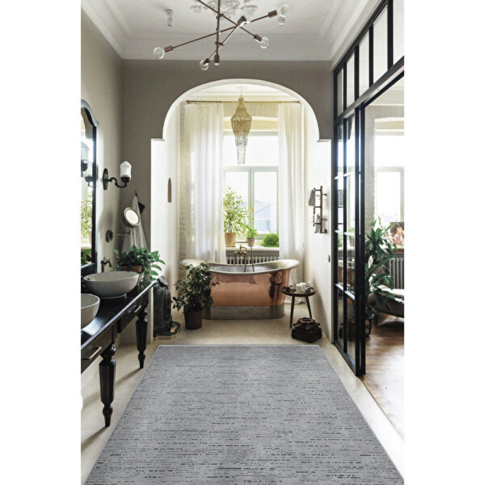 Halı Sepeti Garden 8203 Antrasit Yıkanabilir Halı Kilim - 100 x 400 cm - Antrasit - Gri Kilim Fiyatı