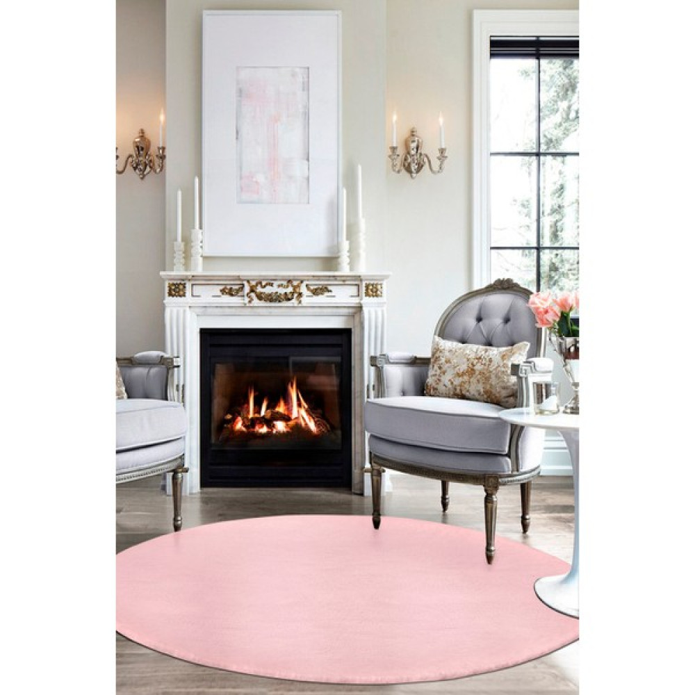 Halı Sepeti Rabbit Pudra En Trend Post Halı Peluş Halı Yıkanabilir Kaymaz Taban Çocuk Odası Yatak Odası - 80 x 80 cm - Pudra Pembe Salon Halısı Fiyatı