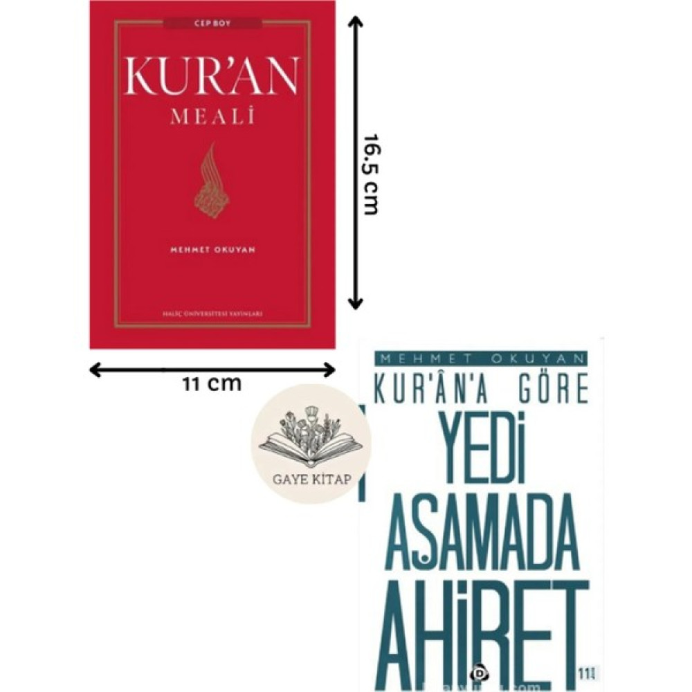Haliç Üniversitesi Yayınları Mehmet Okuyan Seti Kur'an Meali (Cep Boy) - Kur'an'a Göre Yedi Aşamada Ahiret 2 Kitap Set Ders Sınav Kitapları Fiyatı