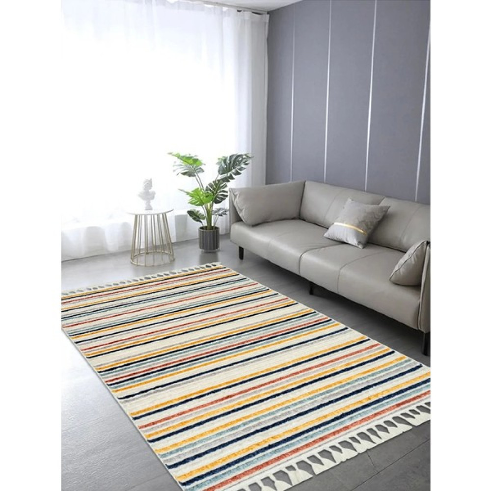 Halıca Bilbay H063B Krem/multi Iskandinav Halı - 80 x 150 cm - Krem Salon Halısı Fiyatı