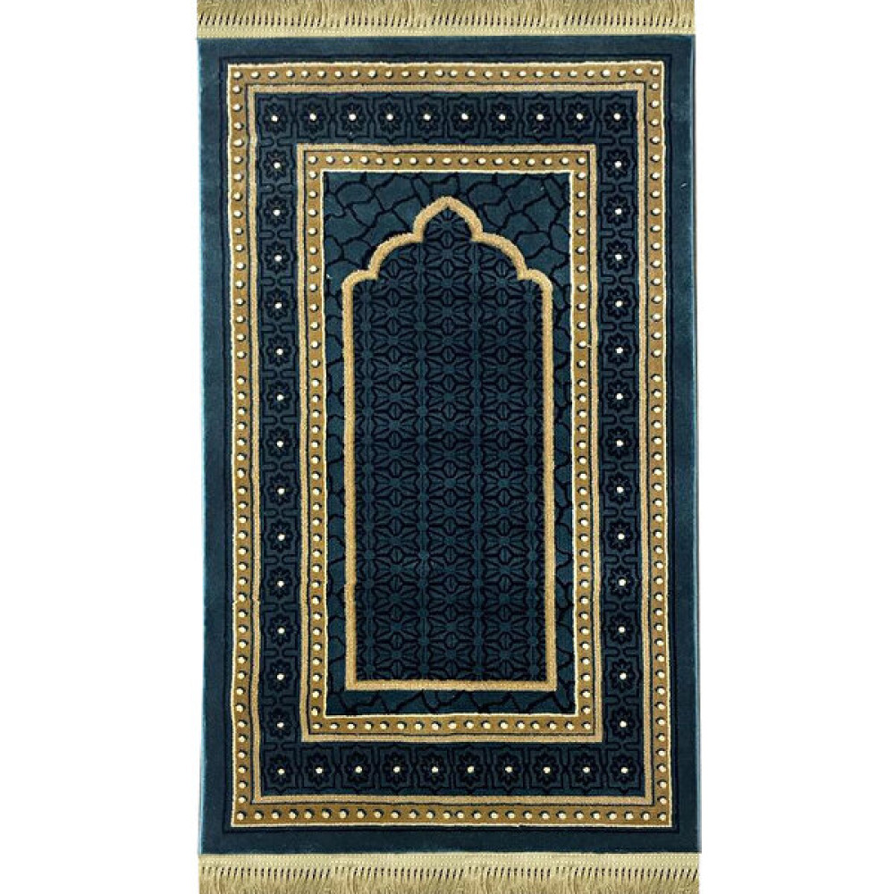 Halıca Halı Seccade (Bordo - Lacivert/sarı - Yeşil - Krem/lacivert) - 80 x 125 cm - Renkli Salon Halısı Fiyatı