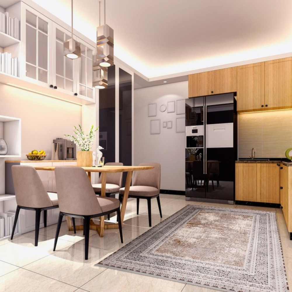 Halıca Napoli 2436E Viskon Akrilik Parlak Salon Halısı - Gri - 80 x 150 cm Salon Halısı Fiyatı