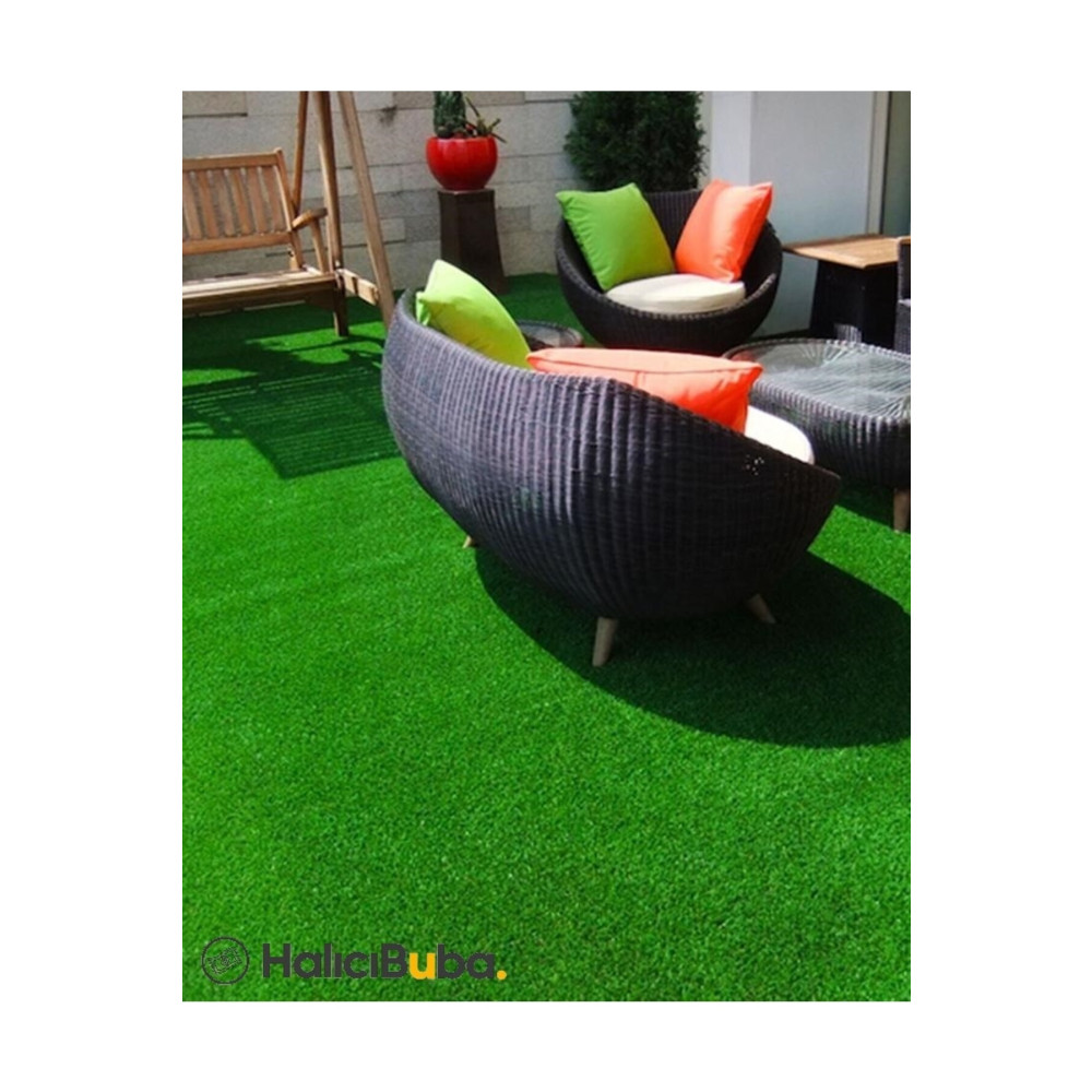 HALICIBUBA 7mm Düz Yeşil Çim Halı 100 x 525 Beden Kilim Fiyatı