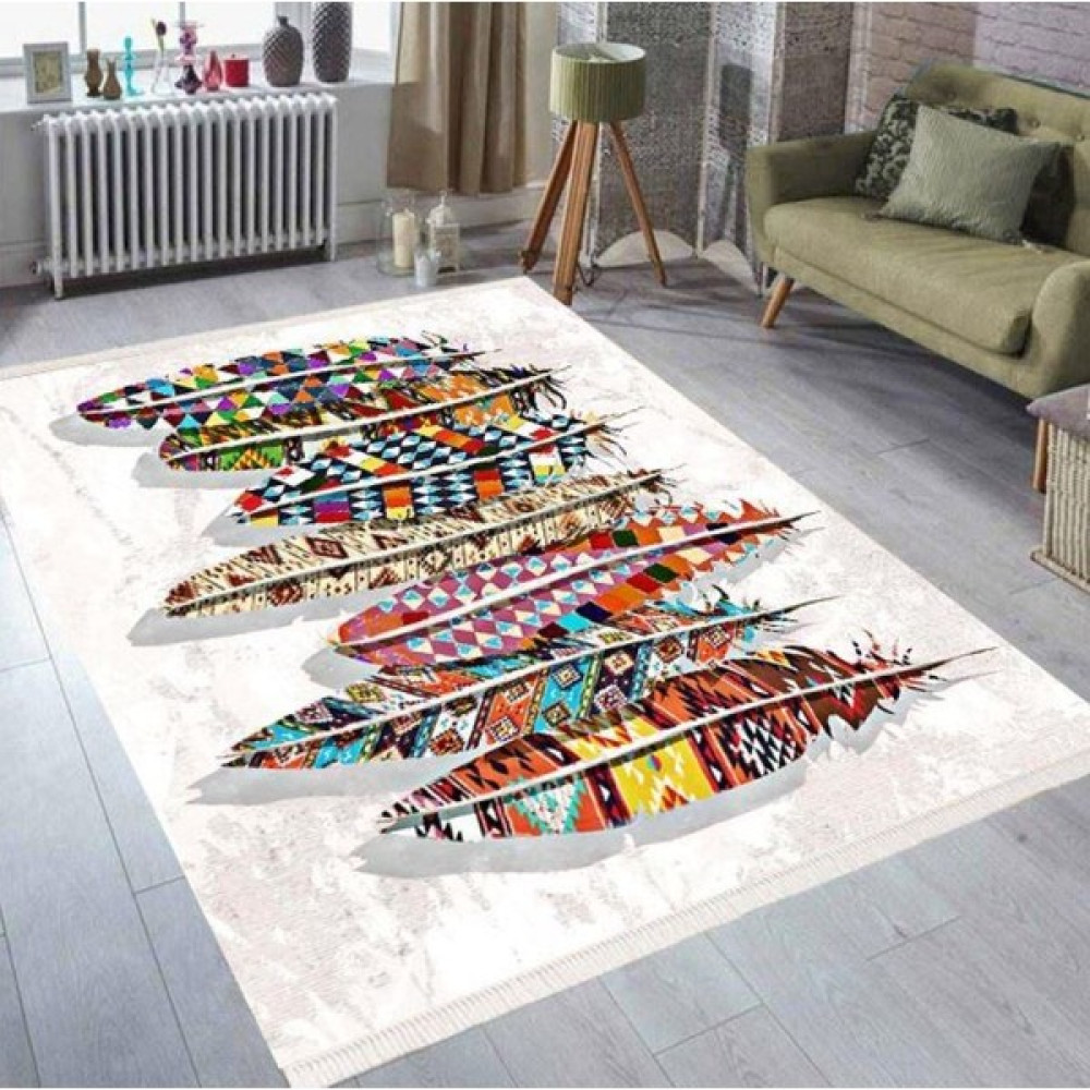 Halıportalı Pvc Kaymaz Taban Salon Mutfak Halısı Yolluk İ-CK-530 - 80 x 140 cm - Renkli Salon Halısı Fiyatı