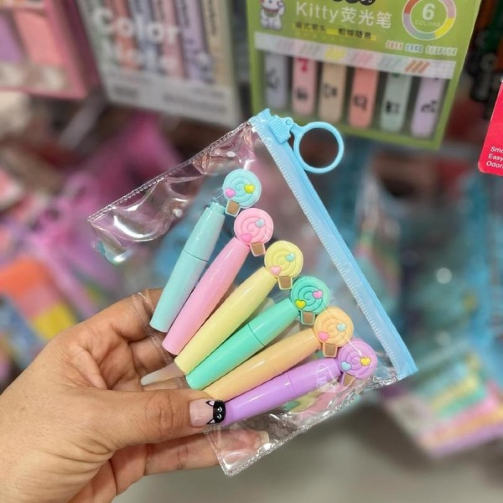 Halk Kitabevi Highlighter Lolipop Mini 6'lı Fosforlu Kalem Fosforlu Kalem Fiyatı
