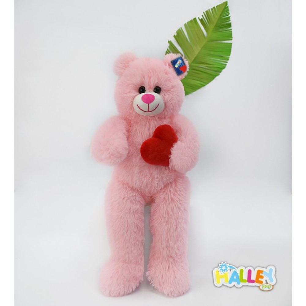 Halley Oyuncak Kalpli Pembe Uzun Ayı 50 cm 78408 - Renkli Peluş Oyuncaklar Fiyatı