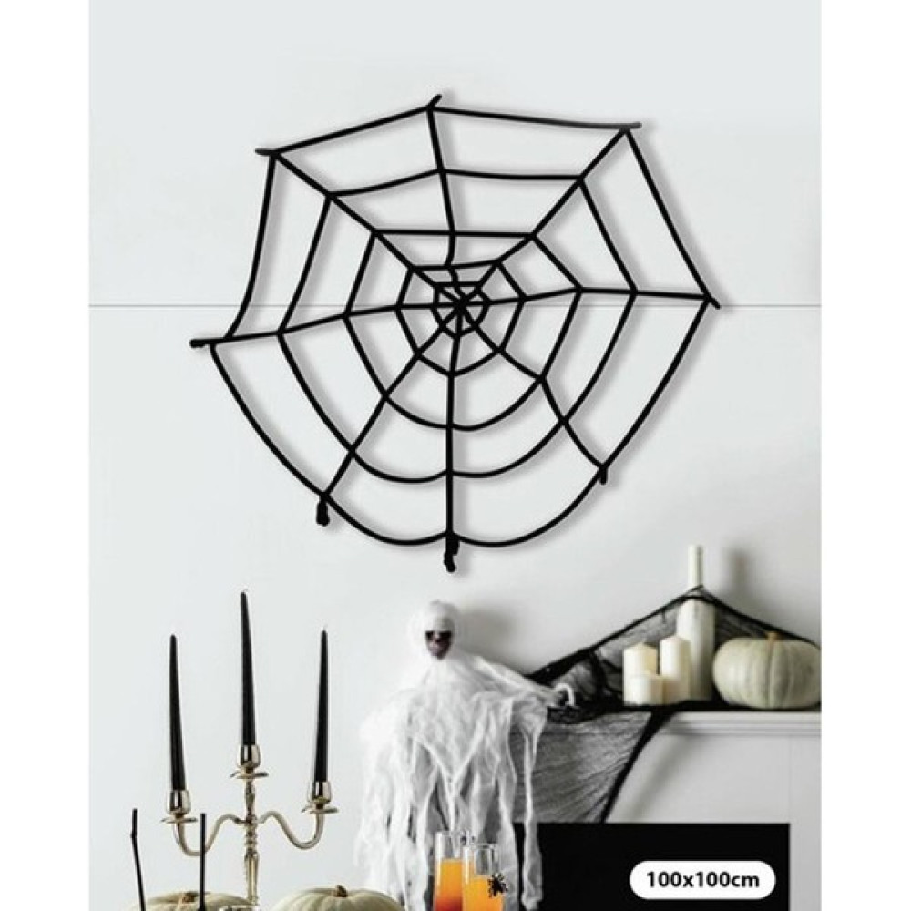 Halloween Cadılar Bayramı Örümcek Ağı Siyah 100X100CM Esnek Floş Ipten Yapılmış Oto Boyaları Fiyatı