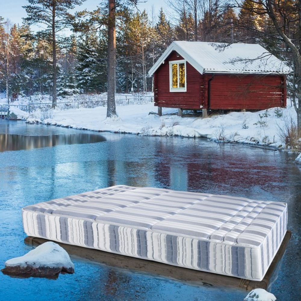 Hälsa | Stockholm Pamuk Kumaş Yaylı Yün Yatak - 90 x 190 cm Yatak Fiyatı